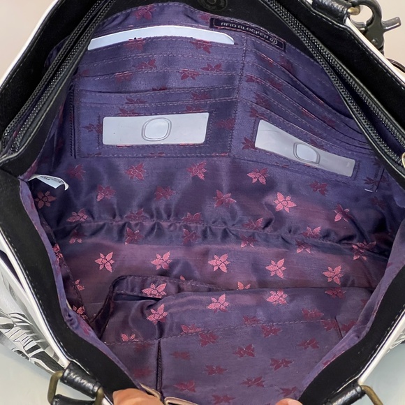 Anuschka Purse Genuine Leather Hand Painted Zebra Purse Bag Crossbody - Picture 12 of 16